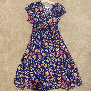 Leota Floral Faux Wrap Maternity Dress
